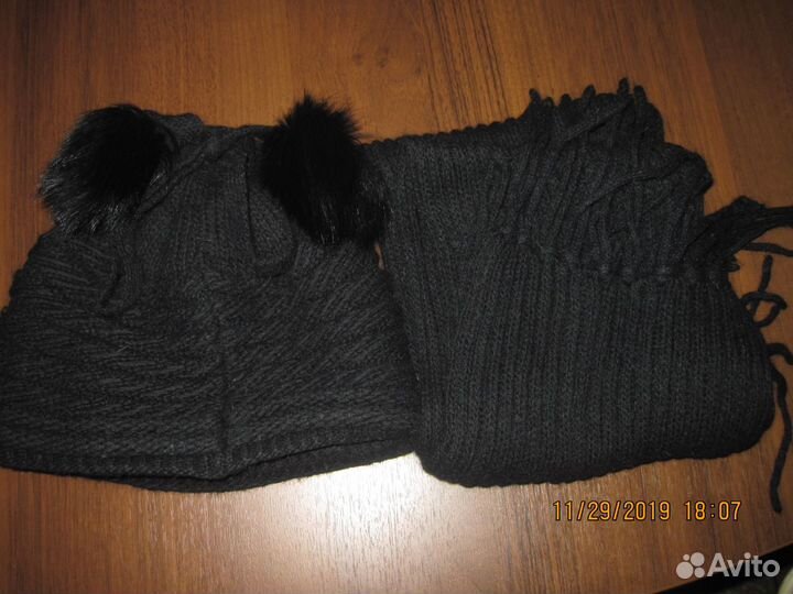 Шапочка с шарфом