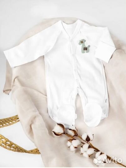 Комбинезон нательный, слип для новорожденного