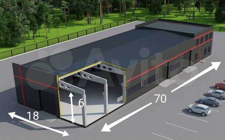Производство, 1400 м²
