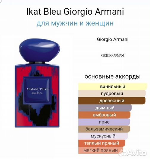 Giorgio Armani Prive Ikat Bleu распив оригинал