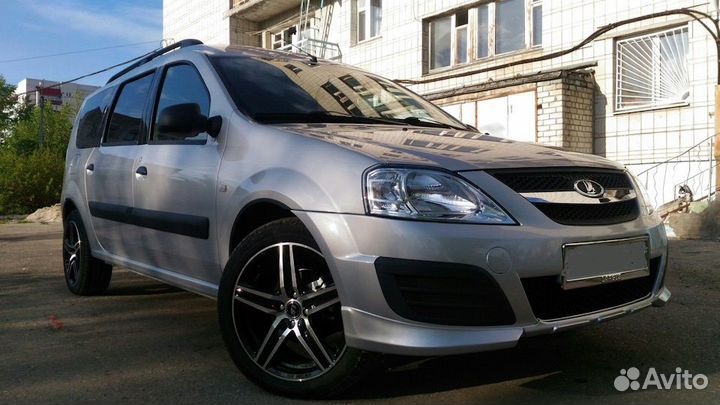 Клыки переднего бампера Лада Ларгус