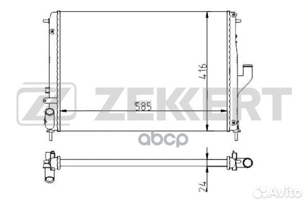Радиатор охл. дв. Dacia Sandero 08- LADA Largu