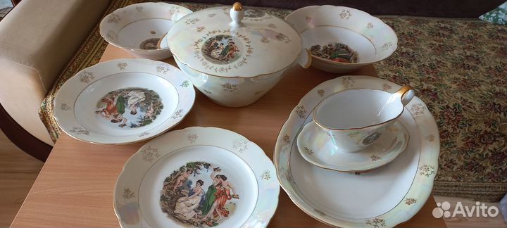 Новый столовый сервиз ГДР Мадонна 6 персон