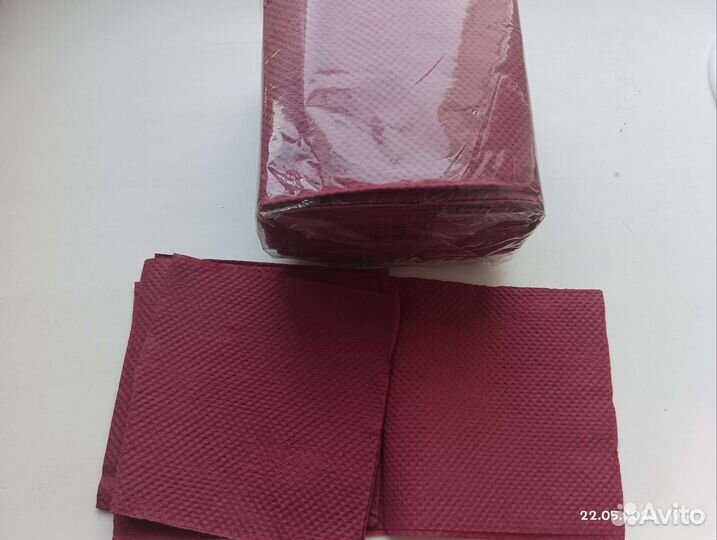 Салфетки бумажные цветные. Бордо(интенсив)