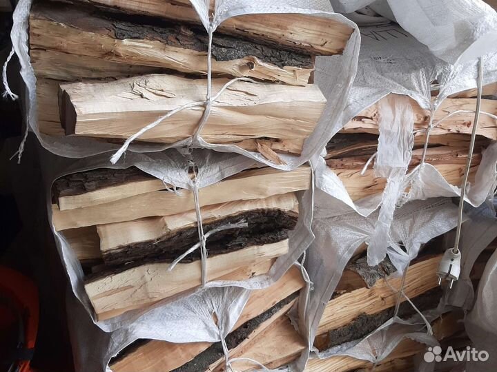 Дрова фруктовые колотые в мешках