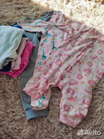 Детские вещи на девочку пакетом 70-84