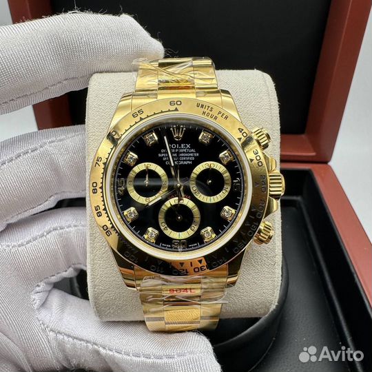 Часы Rolex Daytona Yellow Gold 116508 Black set wi