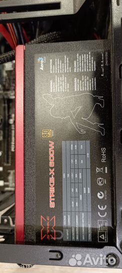 Блок питания aerocool strike x 600w 80 plus bronze