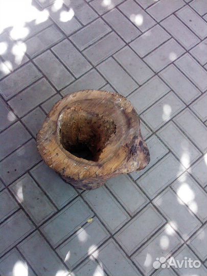 Кашпо из ствола дерева