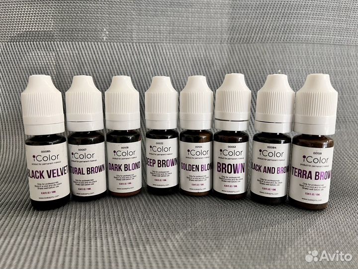 Пигменты для перманента бровей и глаз iColor