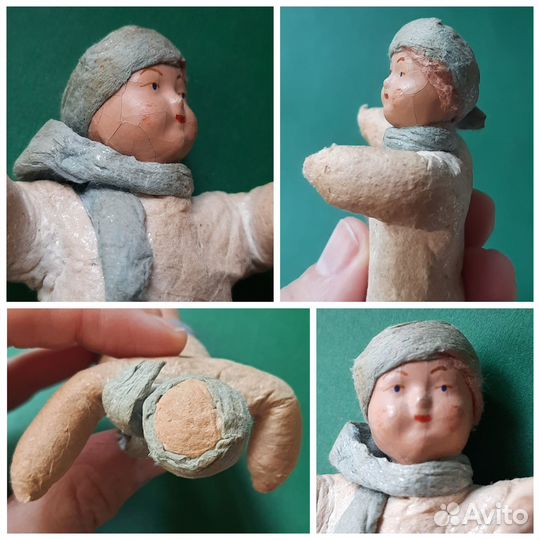 Елочные игрушки СССР ватные, вата. Изокульт