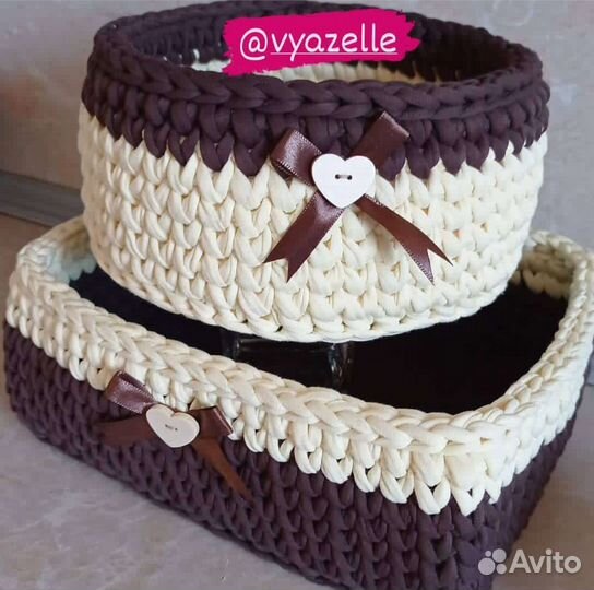 Вязанные корзины