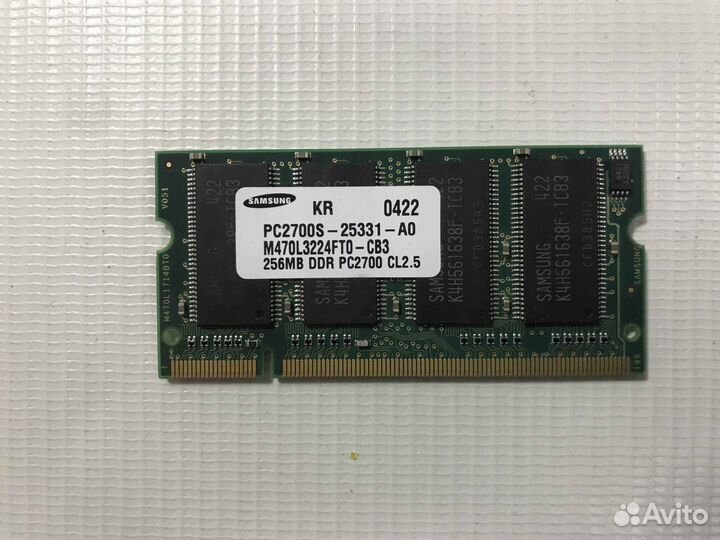 Модуль озу Samsung 256 Mb