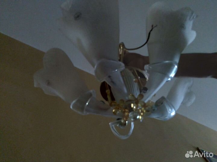 Люстра 5-и рожковая потолочная бу