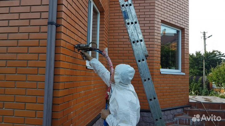 Утепление дома ППУ пеной заливка пустот стен