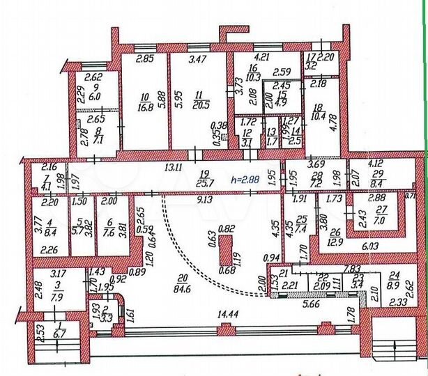 Офисное помещение, 301 м²