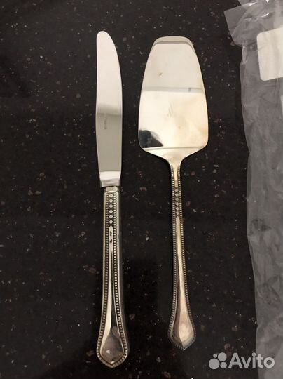 Лопатка для торта, ножи столовые мельхиор сармет