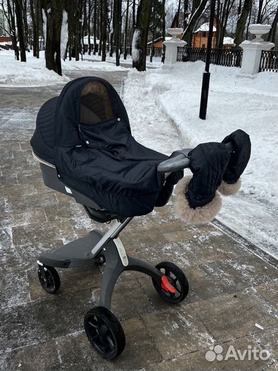 Зимний кит на коляску stokke (черный)