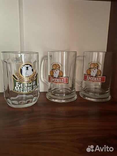 Кружки, пивные бокалы, стопки