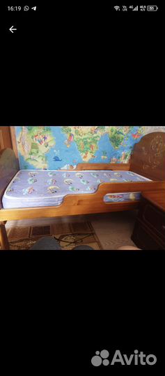 Детская кровать от 3 лет с матрасом бу