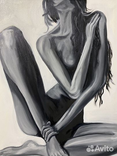 Картина маслом на холсте «Женская тайна»
