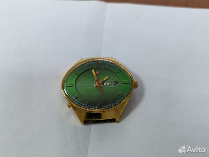 Часы чайка, позолоченные, обслужены