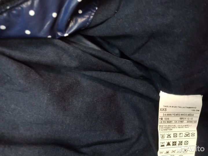 Ветровка benetton для девочки 3-4 годп