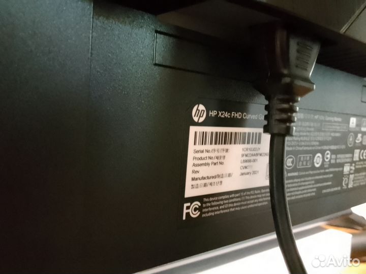 Монитор HP X24c FHD 144 гц