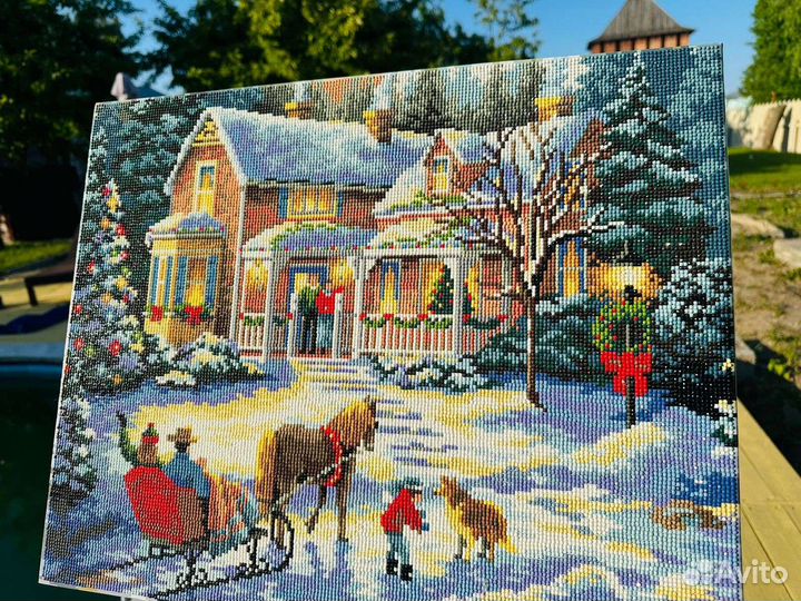 Картина, вышитая алмазной гранни