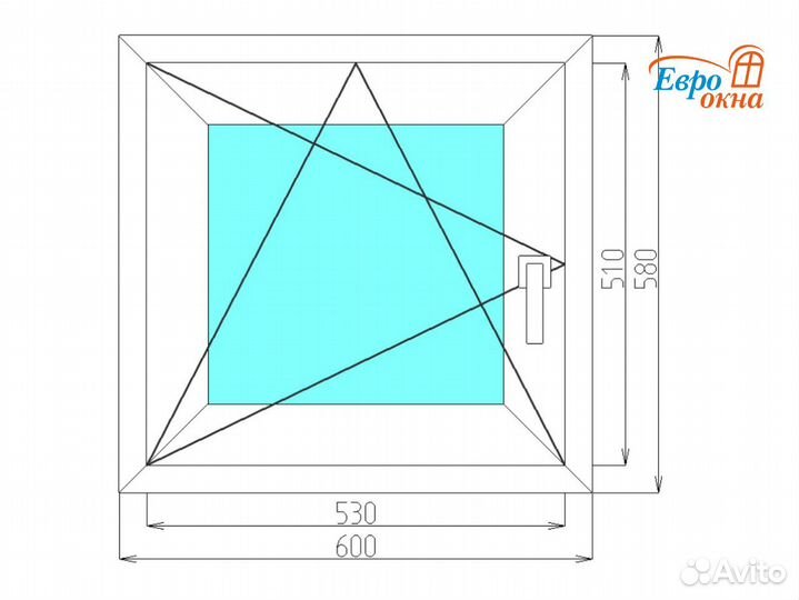 Окно пластиковое не б/у