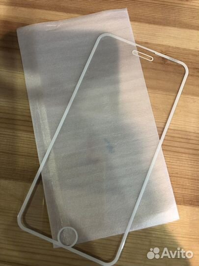 Защитное стекло iPhone 8 plus белое 2 шт