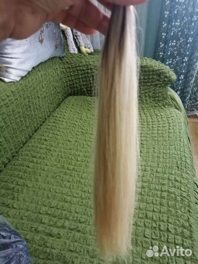 Волосы для наращивания 50 см амбре