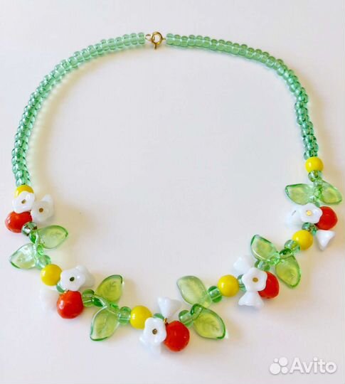 Бусы чешские цветочки