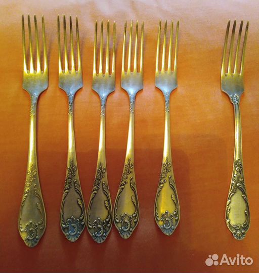 Вилки, ножи мельхиоровые ссср, клеймо зiш в овале