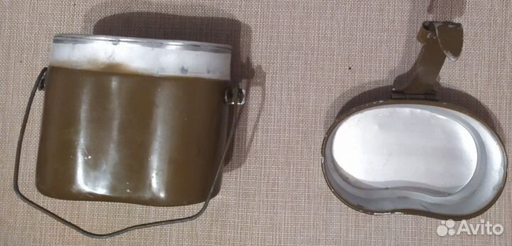Котелок армейский. фляшка