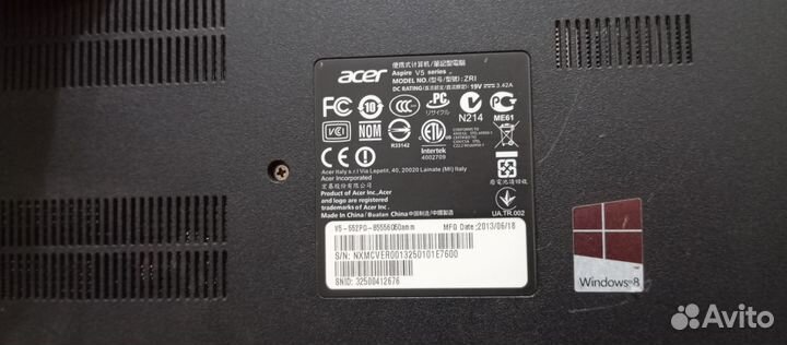 Ноутбук acer aspire v5