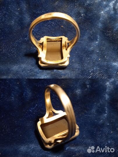 Серебряное кольцо пр.875 с агатом, раз.19