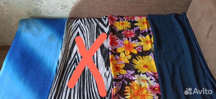 Ткани пакетом шифон отрезы, остатки