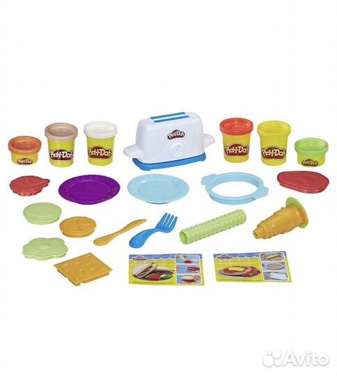 Play doh тостер макаронная фабрика