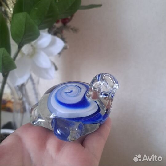 Фигурка черепашки цветное стекло,декор