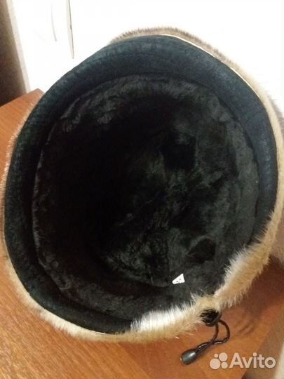 Шапка нат замша с норкой 58р