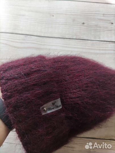 Шапка из пуха норки вязаная