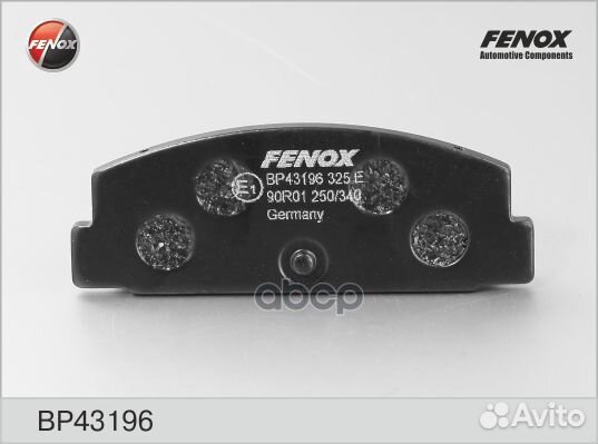 Колодки тормозные BP43196 fenox