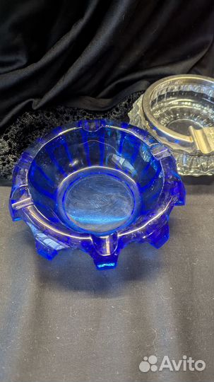 Пепельница СССР цветное стекло