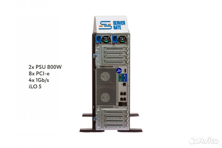 Сервер HP ML350 Gen10 8SFF 2x6230R 384GB