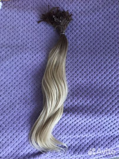 Волосы для наращивания 50 см омбре