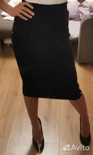 Юбка трикотажная с шипами