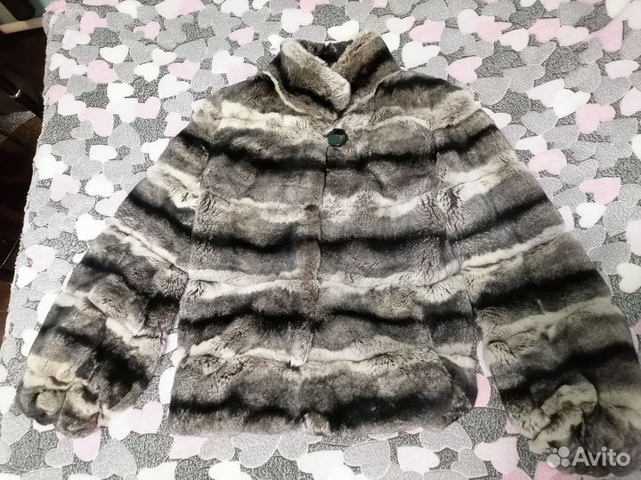 Шубка из меха кролика Рекс под шиншиллу