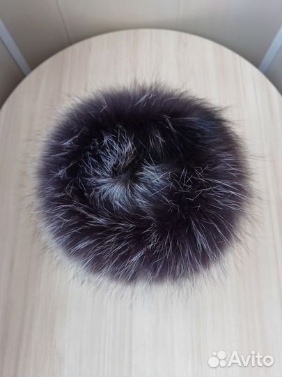 Шапка меховая женская чернобурка