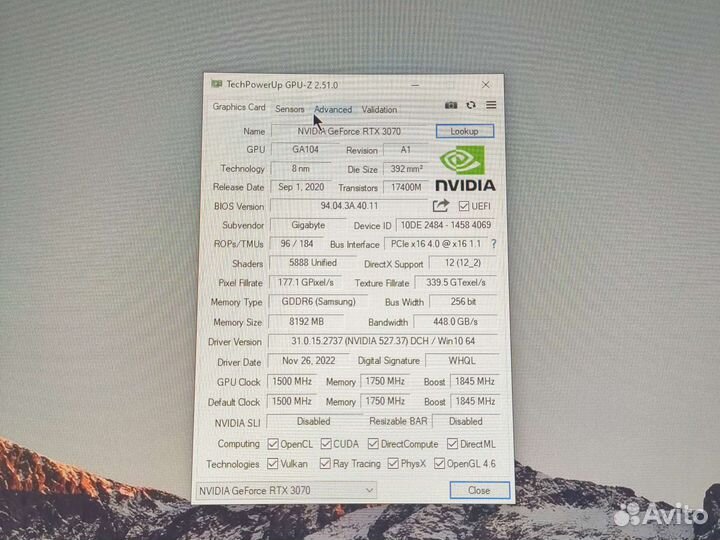 RTX 3070 aorus master
